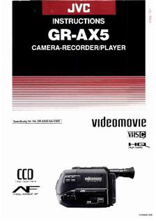 JVC GR AX 5 manual. Camera Instructions.